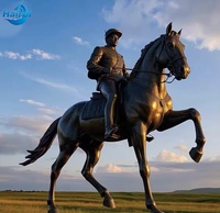 Statue d'animal en bronze sur mesure pour décoration extérieure de grande taille, sculpture de cheval grandeur nature