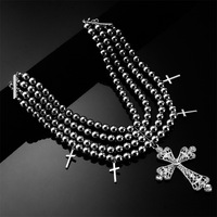 Colliers ras-du-cou tendance pour femmes, style européen et américain, multi-couches, en alliage, perles plaquées or et fausses perles