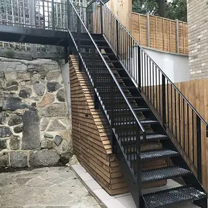 Pas cher prix usine préfabriqué galvanisé décoratif externe d'escalier en acier