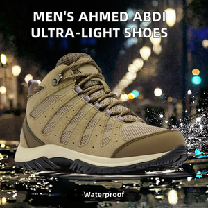 Chaussures de marche ultra-légères imperméables pour hommes AHMED ABDI YD026, grande taille, tendance mode, en maille, à lacets, absorption des chocs - Product Image 5
