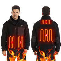 Maßgefertigte Polar-Fleece Wiederaufladbare Batteriebeheizte Jacken für Herren Mit USB-Heizung Elektrisch Beheizte Thermojacke