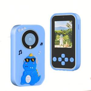 Cámara Infantil Económica con Diseño de Dinosaurio, Pantalla de 2.4 Pulgadas, Gran Angular de 180°, Reproductor MP3, Linterna, Despertador y Libro Electrónico - Product Image 1