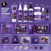 Kit de Soins Coiffants pour Enfants OEM/ODM pour Cheveux Bouclés 4C – Ensemble de Soins Naturels pour Tresses d'Enfants – Vente en Gros : Shampoing, Fixateur de Bords et Mousse pour Enfants