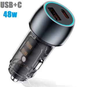 Fabbrica 48W tipo C <span class=keywords><strong>caricabatteria</strong></span> da <span class=keywords><strong>auto</strong></span> trasparente ricarica rapida USB PD in metallo <span class=keywords><strong>caricabatteria</strong></span> <span class=keywords><strong>per</strong></span> <span class=keywords><strong>iPhone</strong></span> Samsung <span class=keywords><strong>per</strong></span> telefoni cellulari Huawei - Product Image 1
