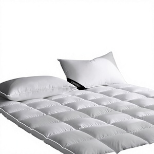Protectores <span class=keywords><strong>de</strong></span> Colchón para Hotel, Cubrecolchón <span class=keywords><strong>de</strong></span> Plumón para Invierno, Acolchado <span class=keywords><strong>de</strong></span> Doble Capa, en Blanco, Venta al Por Mayor <span class=keywords><strong>de</strong></span> Fábrica - Product Image 1