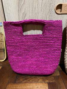 Lindo Bolso pequeño 100% PAJA de rafia totalmente hecho a mano ecológico hecho en Madagascar - Product Image 2