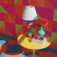 Lampe de table unique et moderne en forme d'oiseau et de fleur, en résine, sans fil, rechargeable, batterie 5000 mAh, E14, commande tactile, LED, blanc chaud réglable