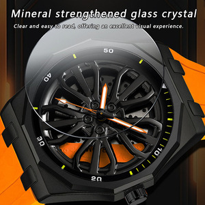 Reloj de Pulsera Sanda 1160 para Hombre, Diseño Minimalista de Aleación con Rueda Giratoria Poligonal, Cuarzo, Luminoso e Impermeable - Product Image 4