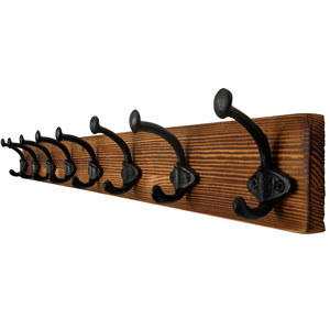 Hot Selling Wooden Wall <b>Key</b> Rack with Retractable Clothes <b>Hanger</b> Vintage Wall Mounted Coat Rack & Entryway Organizer - Product Image 1