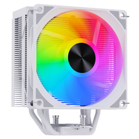 Refroidisseur CPU en aluminium RGB fiable Snowman, 4 caloducs, conception durable, ventilateur 120 mm 4 broches pour PC de bureau et de jeu