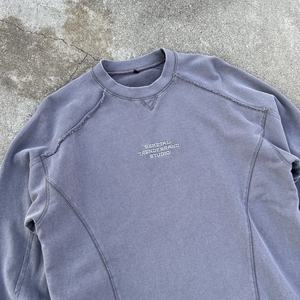 Custom French Terry <b>Thermal</b> Embroidered <b>Shirt</b> Designer Heavyweight Raglan T <b>Shirt</b> Oversized Long Sleeve T-<b>shirt</b> Pour Hommes - Product Image 3