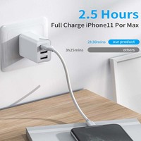 Chargeur rapide alimentation USB 5V 3.1A EU US adaptateur de prise chargeur mural de voyage convient au câble de données Micro USB charge de téléphone