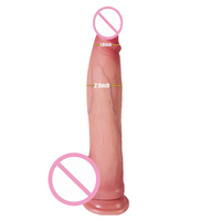 Venta caliente Juguetes sexuales Consoladores Pene artificial Vibradores elásticos flexibles Super Clitoris Dildo para mujeres