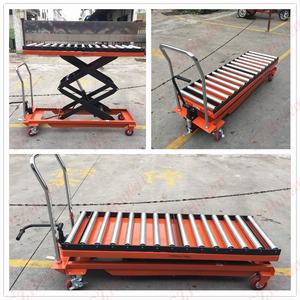 Levage de table, machine de levage et de déplacement pour ciseaux, avec convoyeur à rouleau, 300kg, 350kg - Product Image 4