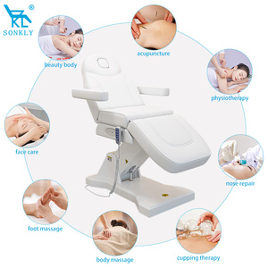 SONKLY Cama Facial Eléctrica Profesional de Cuero Sintético con 3 Motores Eléctricos, Lujosa para Clínica de Cosmetología - Product Image 5