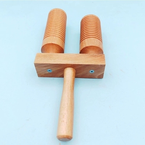 Venta al por mayor: Agogo Guiro de madera acanalado de 2 y 3 tonos con mazo de madera, instrumento de percusión Orff para niños, para raspar con múltiples timbres - Product Image 5