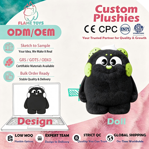 Peluche de Monstruo Pequeño Personalizado con Bordado, Certificado GRS de Sostenibilidad, para Aliviar el Estrés - Product Image 1