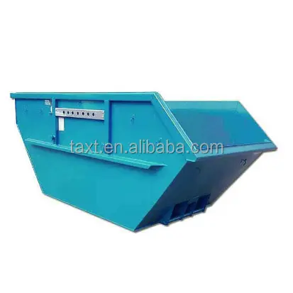 1.5 mètres cubes Mobile Skip Bin Baignoire Recyclage Skip Bin Benne à ordures en acier