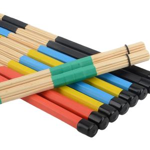 Par de <span class=keywords><strong>baquetas</strong></span> de bambú Rute <span class=keywords><strong>y</strong></span> cepillos para juego de batería Kit de batería de jazz Accesorio de instrumento de percusión duradero - Product Image 4