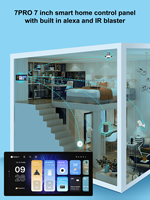 Panneau de contrôle intelligent 7Pro pour maison connectée Android 7 pouces avec écran tactile IPS, contrôle vocal via l'application Tuya, compatible Zigbee/WiFi, pour hôtel familial 2026