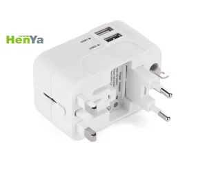 Universal Power Celular Android Usb Tipo-C Internacional Dual Port Wall Charger Pd 20W Rápido Plug Travel Adapter