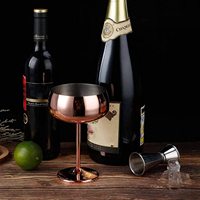 Vente en gros de gobelet à vin rouge à eau en verre en acier inoxydable 304 gobelet à vin