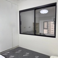 Ventana Corredera de Aluminio Insonorizada de Diseño Moderno con Malla de Seguridad para Balcón y Sala de Estar