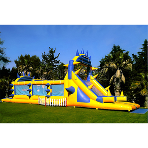Parcours d'obstacles gonflable coloré avec toboggan aquatique pour adultes et enfants, idéal pour la location lors de fêtes - Product Image 5