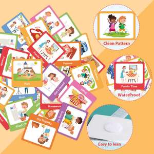 Tarjetas de Memoria Flash Educativas con Símbolos de Hábitos Positivos para Niños Preescolares, Juguete de Actividad Educativa para la Vida Diaria - Product Image 2