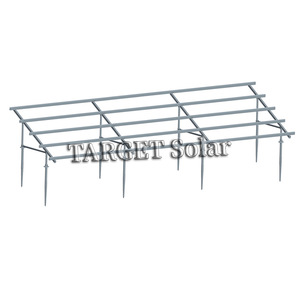 โครงเหล็กชุบสังกะสีแบบจุ่มร้อนติดตั้งบนพื้นระบบแร็คพลังงานแสงอาทิตย์ - Product Image 1