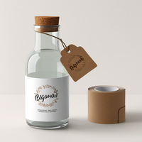 Étiquettes d'emballage cosmétique personnalisables pour bouteilles en verre pour huiles essentielles shampooing et parfum Commande minimum 500 pièces