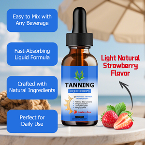Gotas de Bronceado Líquido OEM con Sabor a Fresa, Protegen la Piel con Antioxidantes, Apoyan el Colágeno y la Reparación de la Piel - Product Image 3