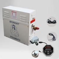 Generador de Vapor Eléctrico Moderno de Acero Inoxidable Modelo GYDACO ST para Baño, Vapor Húmedo con Panel de Control Computarizado de 3KW-18KW