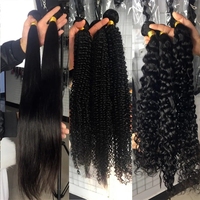 Extensiones de Cabello Humano Virgen Sin Procesar, Rizado, de Origen Indio, Vietnamita y Birmano, con Cutícula Alineada