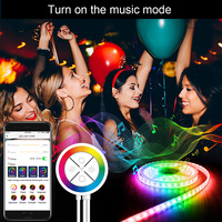 LEDEAST AV-FA50 Tuya Wifi Control Smart Music Changing RGB Ambilight DC12V Cob Intérieur Flexible LED Strip Light