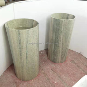 Piédestal de <span class=keywords><strong>colonne</strong></span> ronde en marbre <span class=keywords><strong>noir</strong></span> aiguisé - Product Image 4
