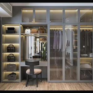 <span class=keywords><strong>Ihome</strong></span> ตู้เสื้อผ้าห้องนอนหรูหราแบบกำหนดเองตู้เสื้อผ้าเดินในตู้เสื้อผ้าไม้ - Product Image 1