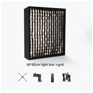 Boîte à lumière LED rectangulaire 60x60cm 150W pour studio photo, éclairage photographique, Softbox en tissu roulant - Product Image 6