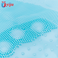 Tapis de Douche Antidérapant YIJU Moderne en PVC Écologique et Antibactérien avec Ventouses en Forme de Pieds pour Salle de Bain et Baignoire