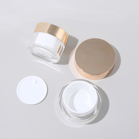Ensemble d'emballages de luxe en or rose pour cosmétiques : flacons cylindriques sans air en acrylique de 120 ml, 100 ml, 50 ml, 30 ml, 15 ml, 30 g, 50 g pour huiles
