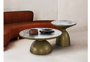 Ý tối giản kim loại Bàn Cạnh Giường ngủ với phiến đá cạnh sáng tạo ánh sáng sang trọng góc bảng cho phòng ngủ Bàn cà phê - Product Image 2