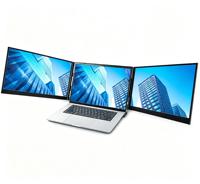 Livraison rapide Moniteur portable IPS 15,6 pouces 1080P P7 Ultra-fin Triple écran Extenseur d'écran pour ordinateur portable Plug-and-Play pour ordinateurs portables de 13 à 17,3 pouces