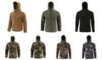Veste polaire de chasse camouflage FG, vêtements de camouflage pour chasseur, veste tactique sportive à capuche, polaire chaude, camouflage d'extérieur, hiver