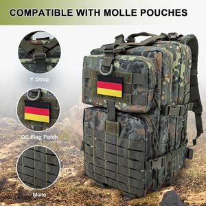 Bolsa de Gimnasio Impermeable Kango de 900D y 45L, Mochila Táctica de Camuflaje Deportiva para Adultos, en Varios Colores - Product Image 3