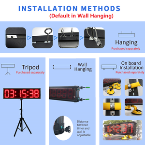 Yizhi Ngoài Trời 5/6/8 Inch Kỹ Thuật Số LED Race Chạy Đồng Hồ Thời Gian Duy Nhất Hai Mặt Hiển Thị Đồng Hồ Đếm Ngược Hẹn Giờ Cho Marathon Racing - Product Image 6