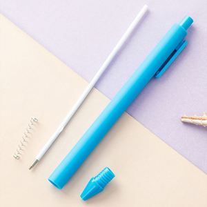 Stylo bille personnalisé noir, mignon, cadeau promotionnel, en plastique, rechargeable, avec logo - Product Image 5