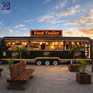 Remolque de Comida Móvil Comercial, Contenedor de Comida, Puesto de Comida con Interior de Acero Inoxidable para Pizza y Hamburguesas - Product Image 1