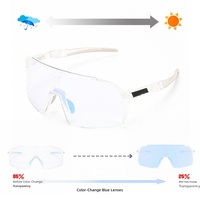 Lunettes de sport interchangeables TR90 avec verres photochromiques et protection UV pour hommes et femmes, idéales pour le cyclisme, la pêche, la course à pied et le golf.