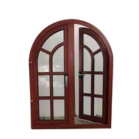 Ventanas de Media Luna con Diseño de Madera, Ventana de Aluminio Arqueada