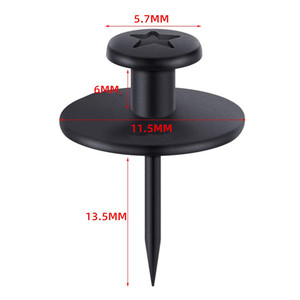 30 Uds. Tachuelas negras para colgadores de cuadros de pared chinchetas de alta resistencia para pared chinchetas de doble cabeza para colgar - Product Image 5